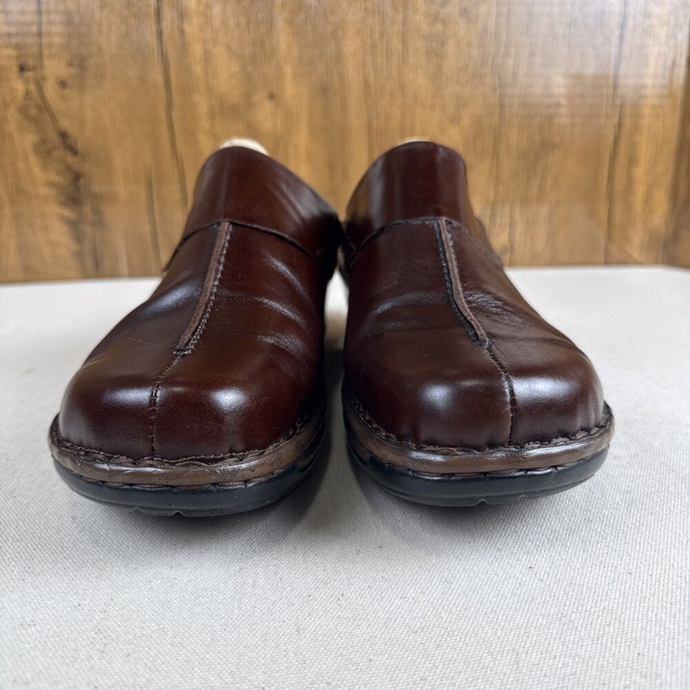 Josef Seibel Carole Women's 42 11 Leather Clog Mules Brown Comfort Slide Shoes - Picture 3 of 14